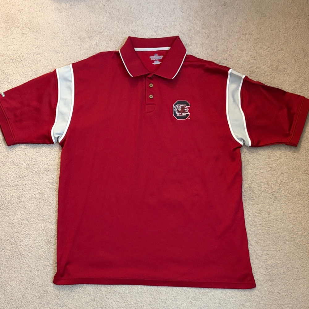 Men’s Vintage Russell Athletic Dri-Power XXL Polo Shirt Gamecocks Logo